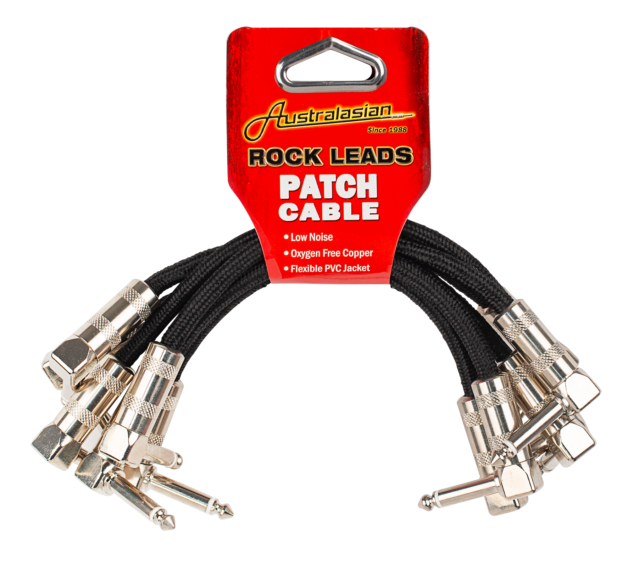 Australasian | AMS615BK | 6 Inch OFC Patch Cables - Pack Of 6 | Black Australasian | AMS615BK | 6 Inch OFC Patch Cables - Pack Of 6 | Black